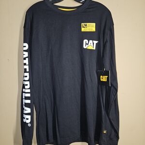 Caterpillar Black Long Sleeve Cat Shirt